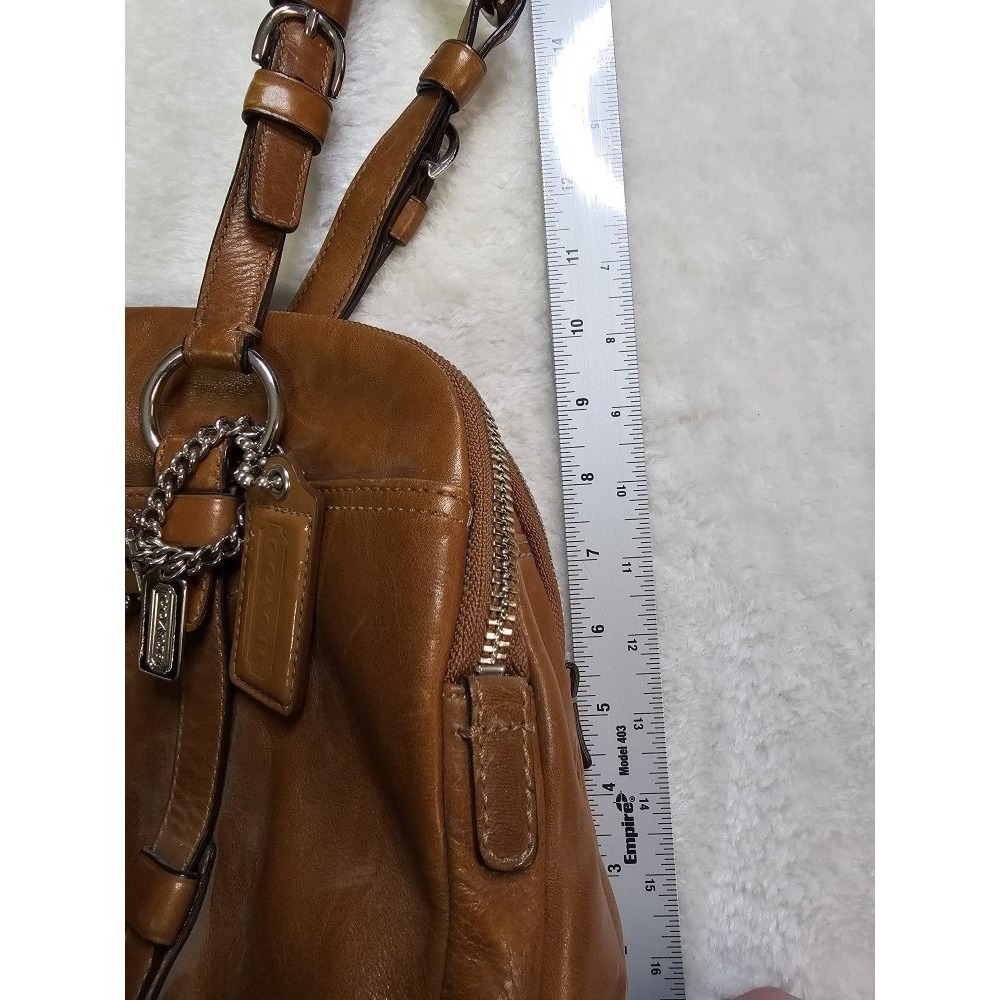 Coach Bonnie 12695 Satchel British Tan Leather Shoulder Bag Y2K - Picture 4 of 11